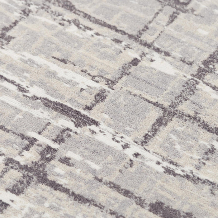 8' X 10' New Zealand Lambs Wool Abstract Hand Carved Handmade Area Rug (747283) - Ivory / Gray