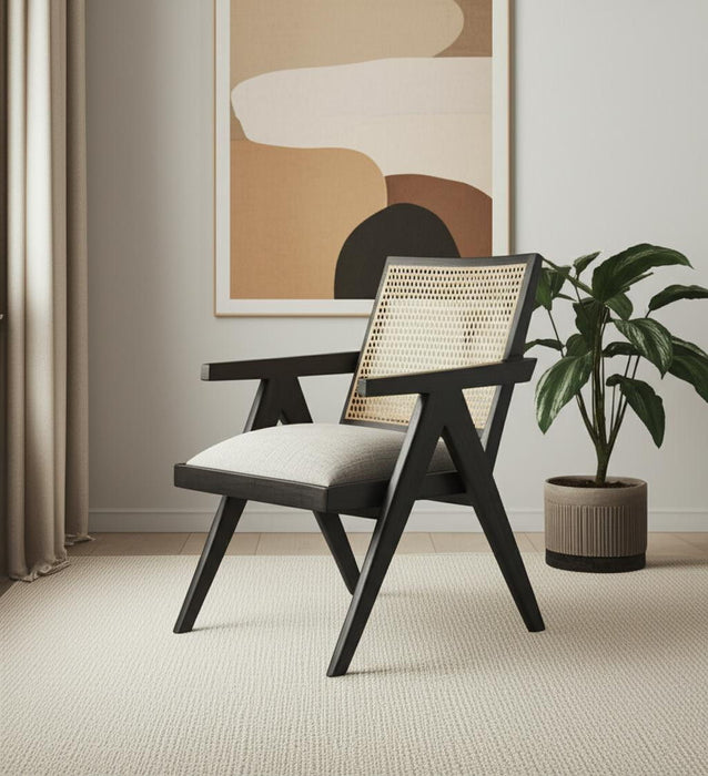 Solid Arm Chair - Gray / Black