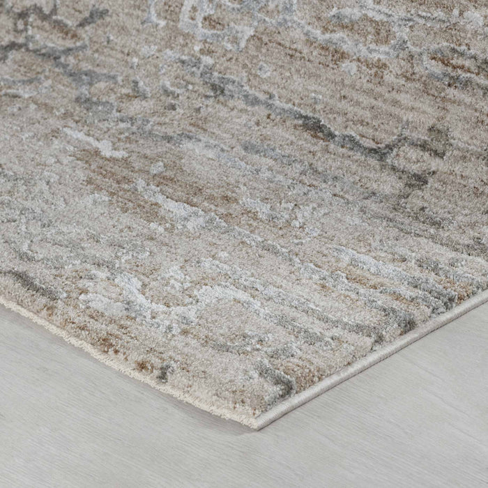 9' x 12' Abstract Stain Resistant Area Rug - Beige