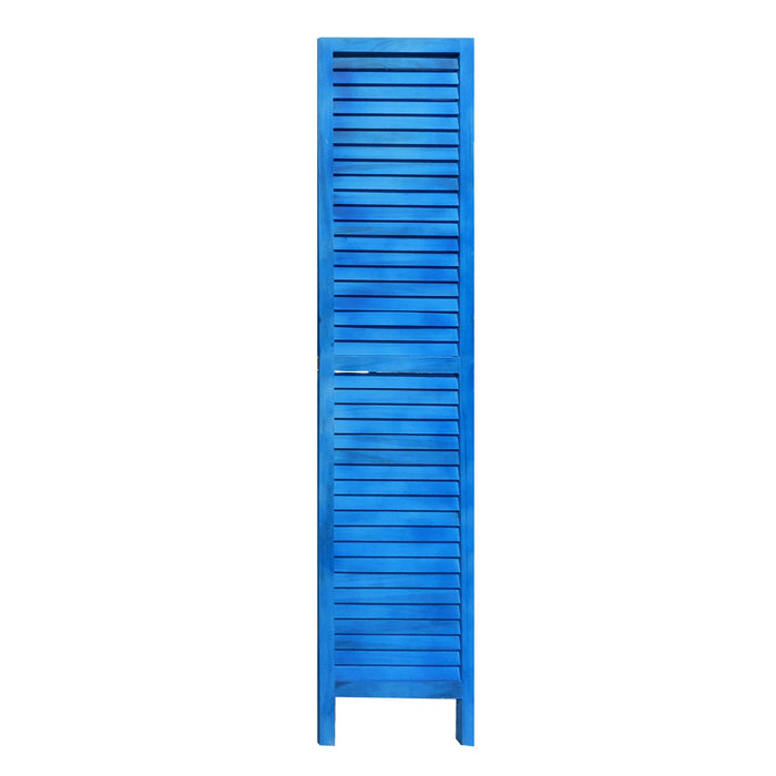 3 Panel Shutter Screen Room Divider - Light Blue