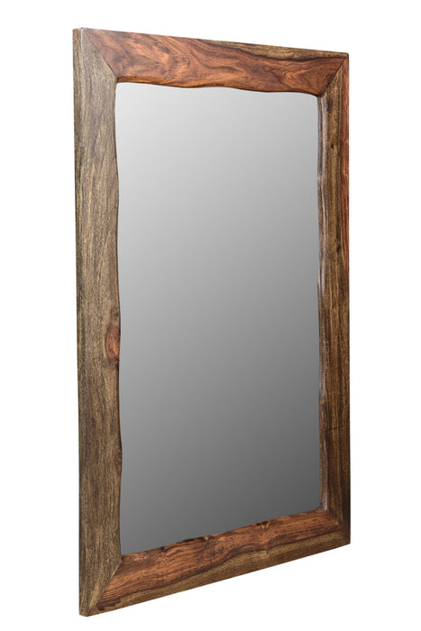 44" Solid Framed Accent Mirror - Dark Brown