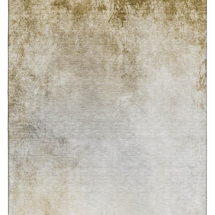 9' X 12' Abstract Washable Area Rug With UV Protection (650919) - Taupe / Ivory