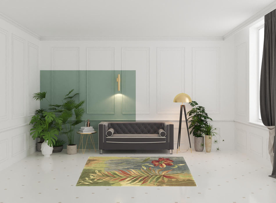 5' Round Wool Rug - Multicol Or Area