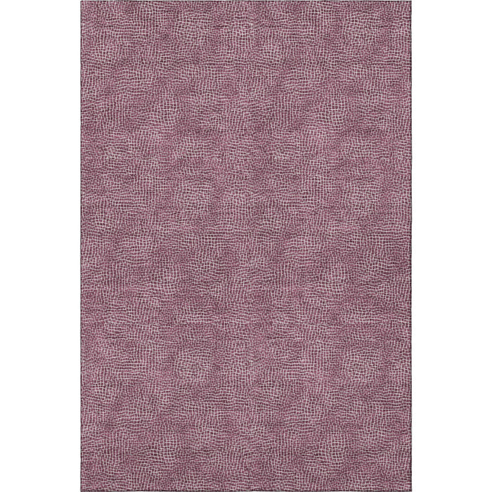 10' X 14' Geometric Washable Area Rug With UV Protection (682847) - Eggplant / Ivory