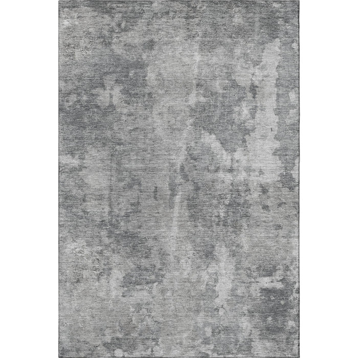 10' X 14' Abstract Washable Area Rug With UV Protection (649834) - Gray / Ivory