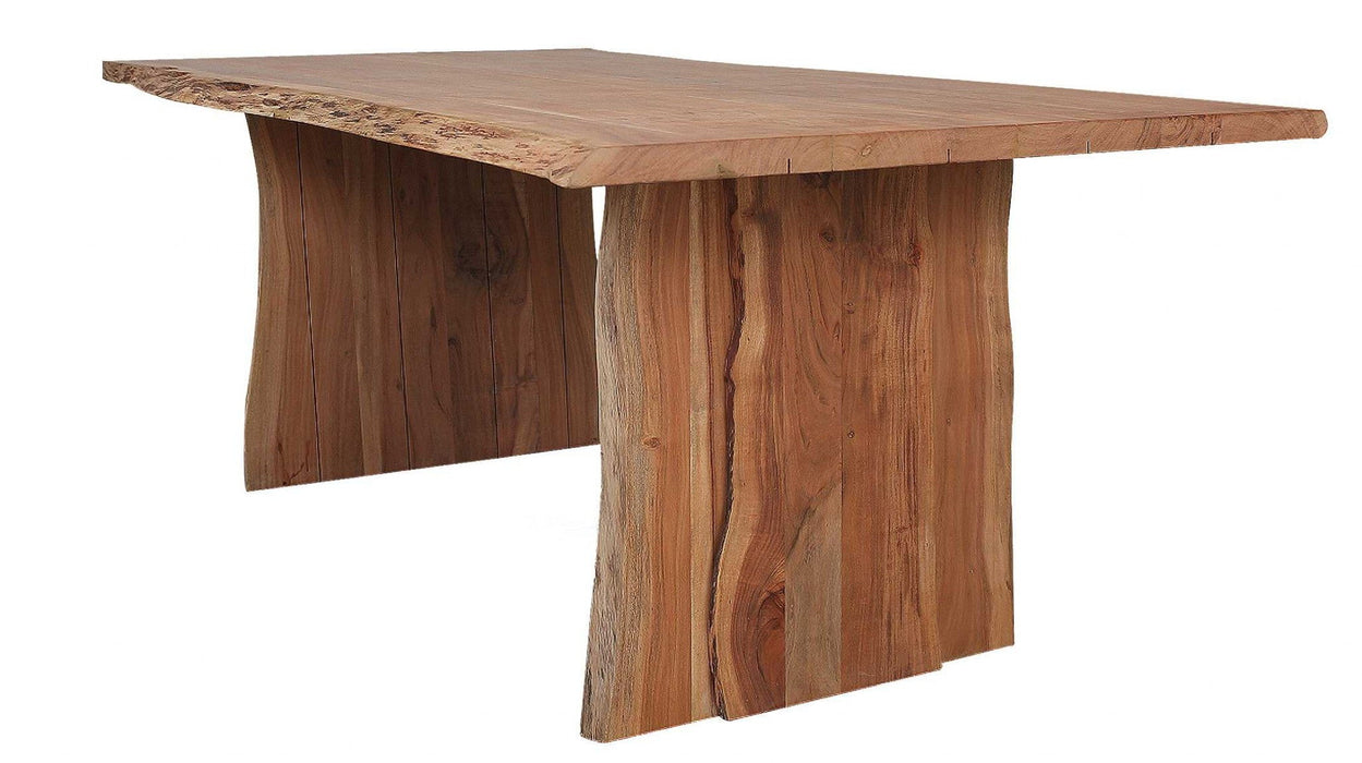 71" Rectangular Solid Wood Dining Table - Brown