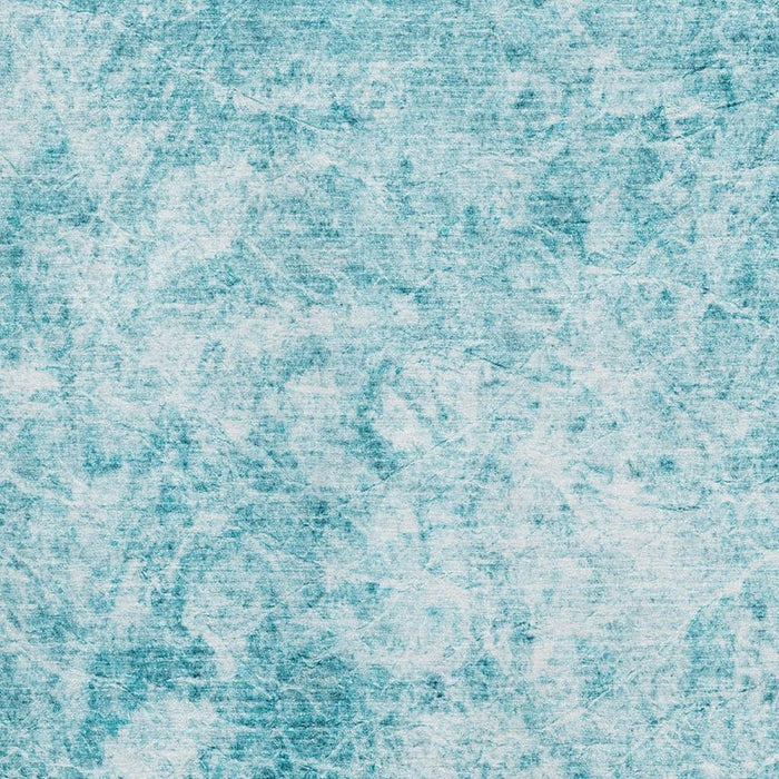 10' X 14' Abstract Washable Area Rug With UV Protection (648796) - Teal / Ivory