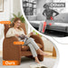 Giga Modern Sherpa upholstered accent armchair with plush cushioning, ideal for living room, bedroom, or office seating.