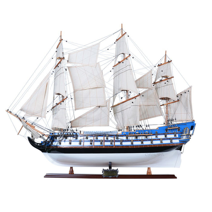 Hand Painted Model Boat (624653) - White / Blue