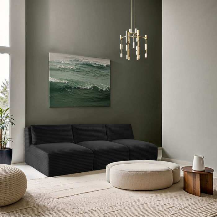 Shaggy - 3 Seat Modular Armless Sofa