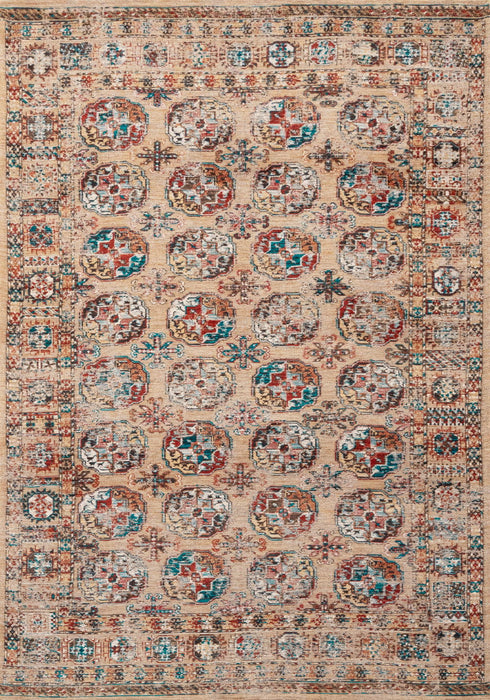 7' X 9' Tribal Washable Area Rug With UV Protection (609961) - Orange / Red