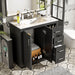Giga bathroom vanity with sink, storage cabinet, three drawers, and soft-closing doors, freestanding bathroom vanity set.
