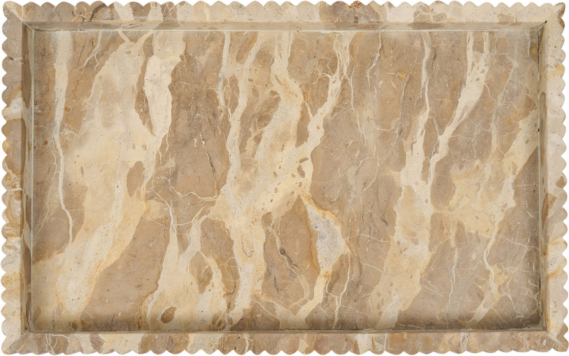 Marble tray by Meridian Furniture with elegant natural marble surface and sleek design, ideal for serving or decor.