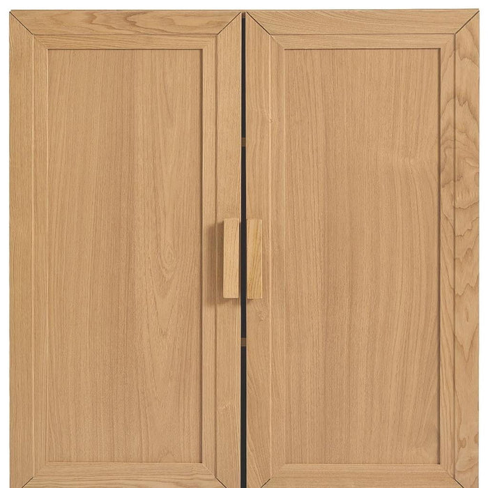 Corner Accent Cabinet With Two Doors (Set of 2) - Natural