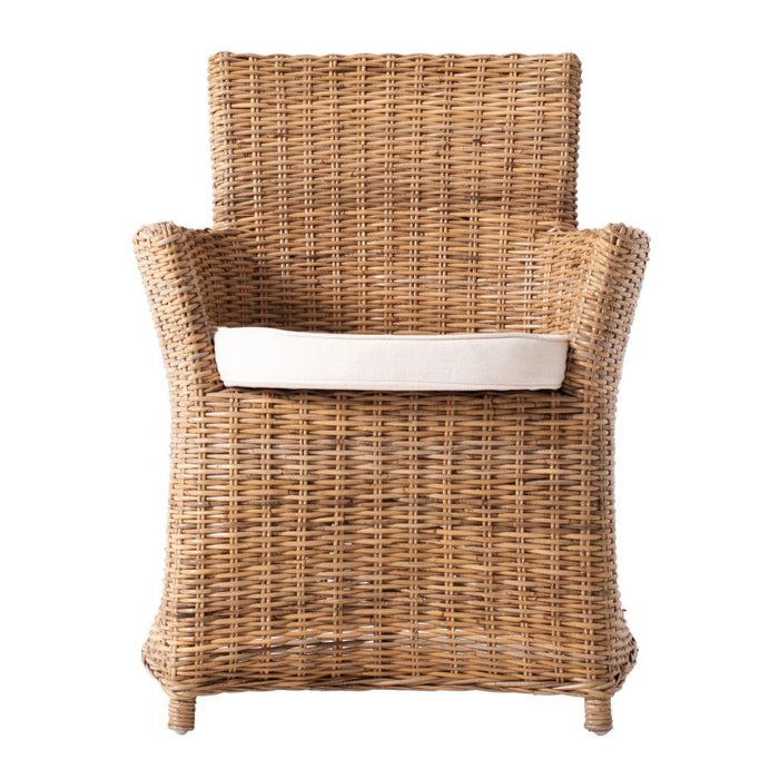 Rattan Dining Arm Chairs (Set of 2) - Natural