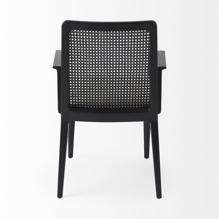 Upholstered Fabric Dining Arm Chair - Cream