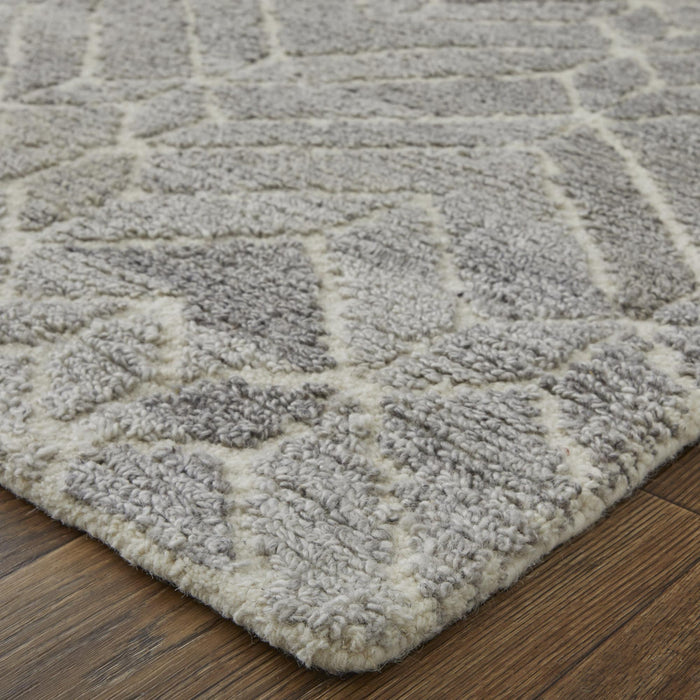 12' X 15' Geometric Hand Tufted Area Rug (744451) - Taupe / Gray / Ivory