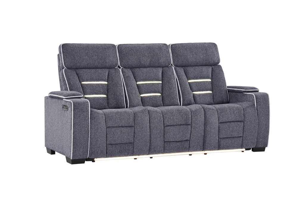 U1895 - P2 Reclining Sofa With IS And LED - Dark Gray