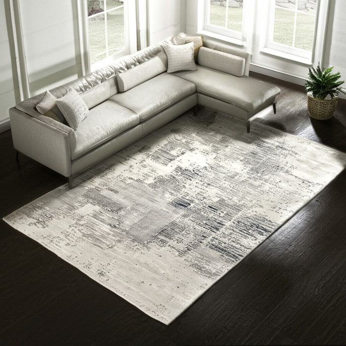 8' X 10' Abstract Hand Tufted Area Rug - Brown