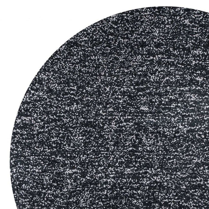 8' Round Indoor Shag Rug - Black Heather