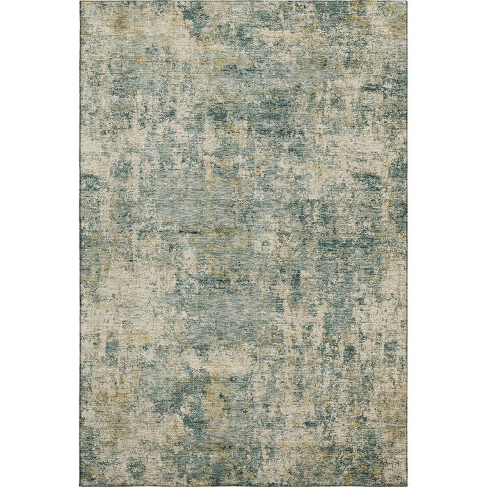 10' X 14' Abstract Washable Area Rug With UV Protection (716773) - Sage / Beige