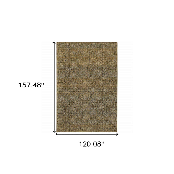 10' x 13' Geometric Power Loom Area Rug - Green