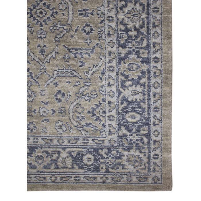 4' X 6' Wool Medallion Hand Woven Area Rug - Gold