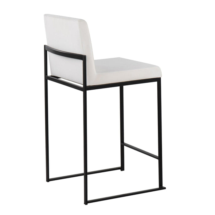 Fuji - High Back Counter Stool - Black Legs