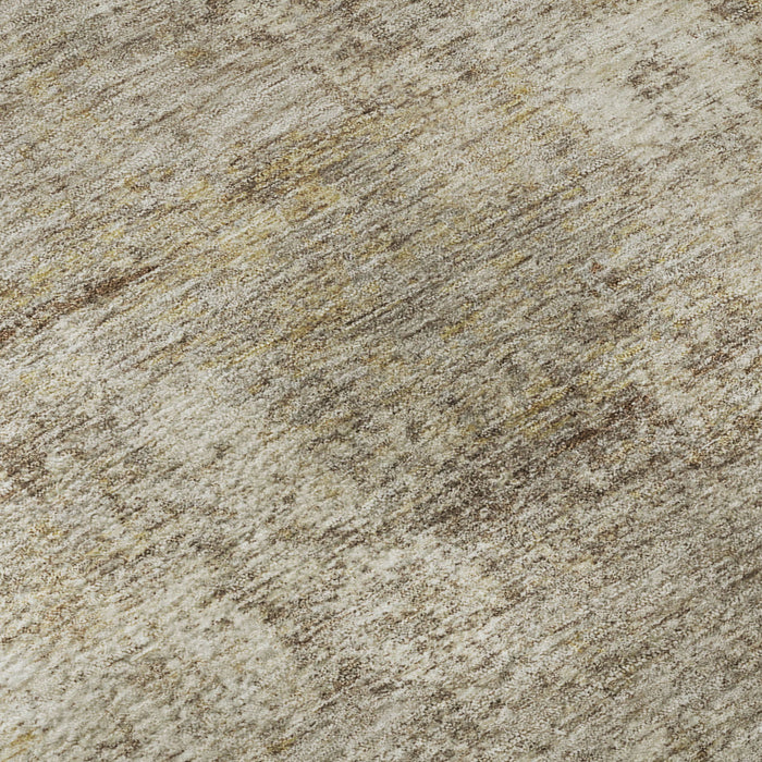 10' X 14' Abstract Washable Area Rug With UV Protection (716803) - Taupe / Beige