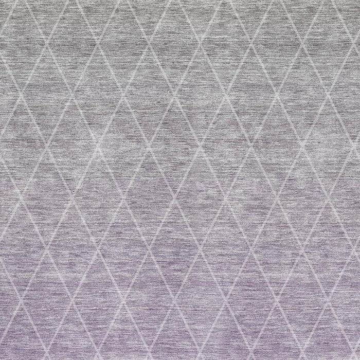 10' X 14' Geometric Washable Area Rug With UV Protection (688177) - Lavender / Ivory