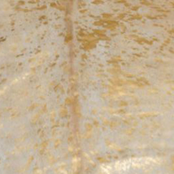 60" x 84" Cowhide - Area Rug - Natural And Gold