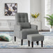 Giga living room sofa single chair with ottoman, modern fabric lounge chair that reclines at 5 angles and converts into a bed.