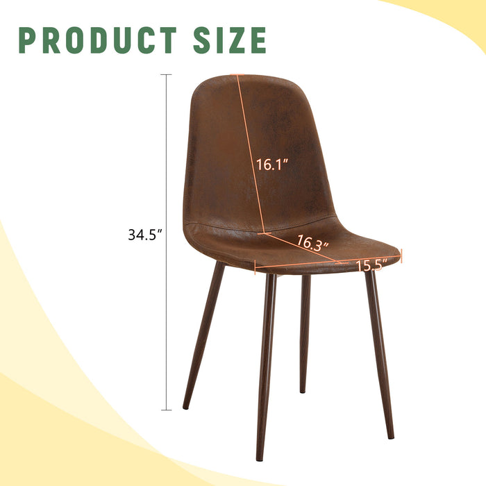 (Set of 4) Backrest AndTransfer Legs Chairs Adding A Touch Of Elegance To Minimalist And Scandinavian Style Homes - Walnut