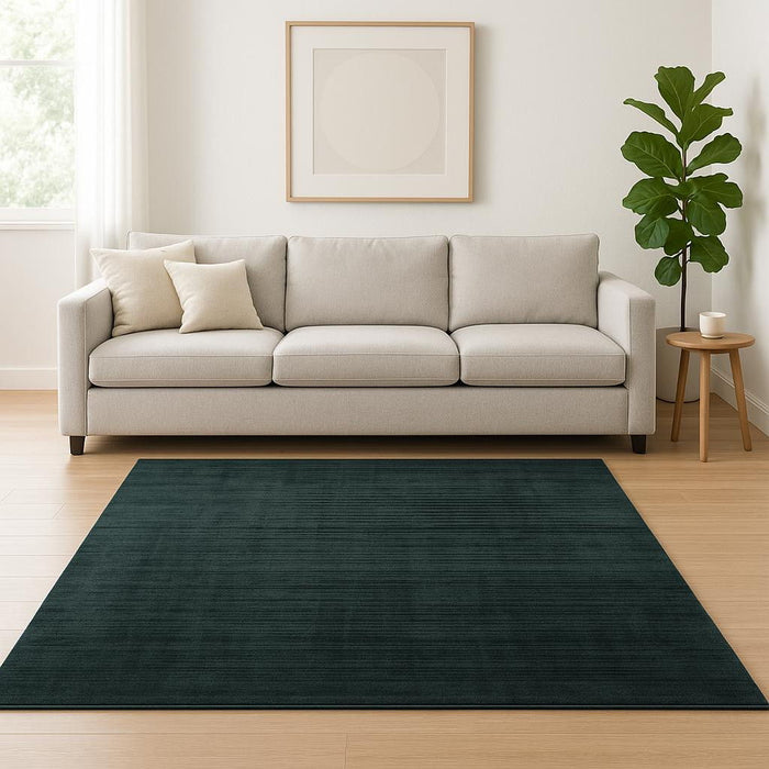 8' X 10' Abstract Hand Woven Area Rug - Charcoal And Black