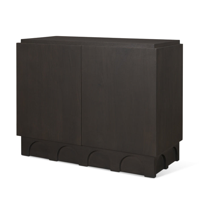 Accent Cabinet With Two Doors - Dark Brown / Brown