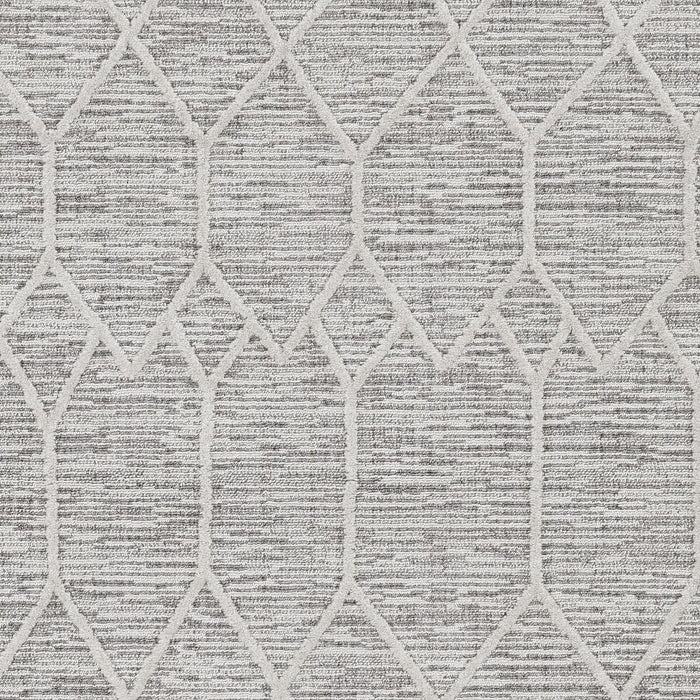 9' x 13' Machine Woven Geometric Indoor Area Rug - Ivory Gray