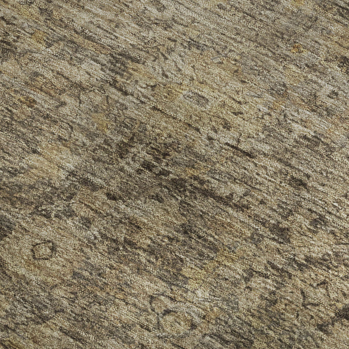10' X 14' Oriental Washable Area Rug With UV Protection (700931) - Brown / Beige