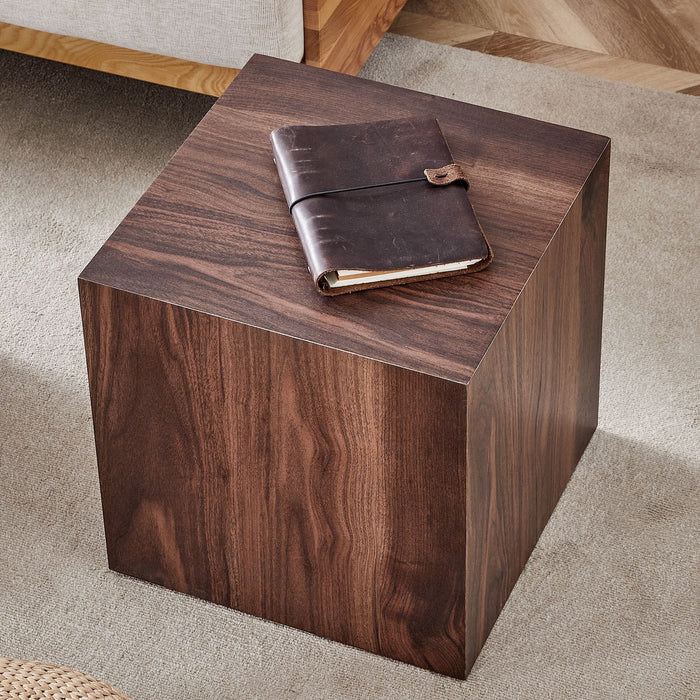Giga Walnut wood grain coffee table with elegant design, perfect for modern living room decor.
