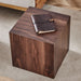 Giga Walnut wood grain coffee table with elegant design, perfect for modern living room decor.