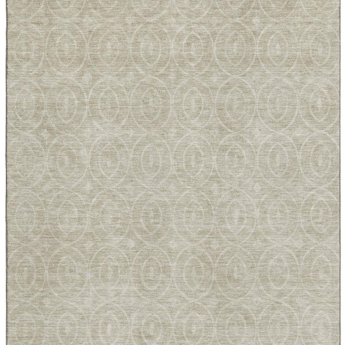 10' X 14' Geometric Washable Area Rug With UV Protection (691866) - Beige / Ivory