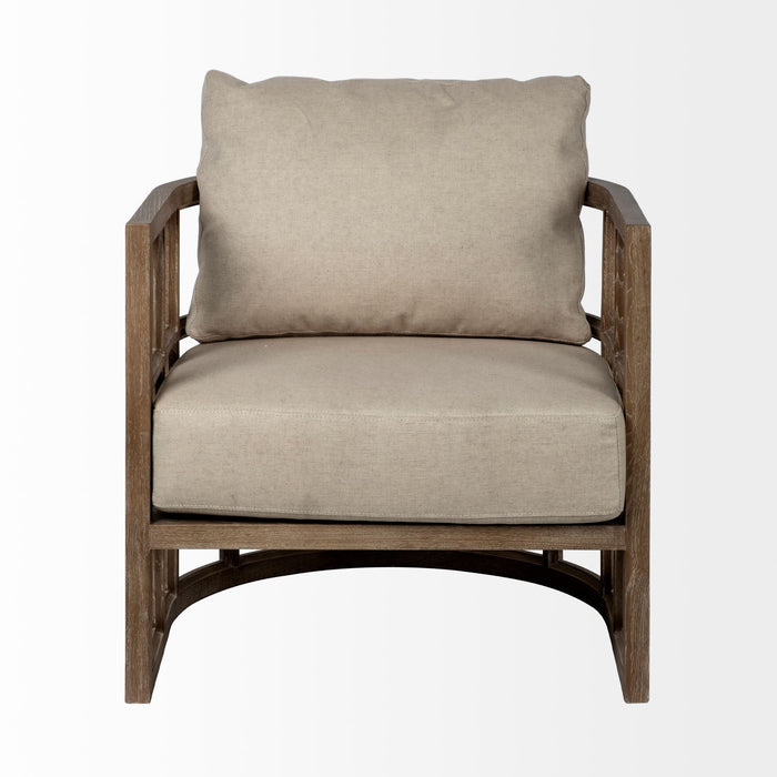30" Modern Fabric Arm Chair - Brown