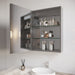 Giga bathroom medicine cabinet with LED mirror, anti-fog, waterproof, single door, touch switch, adjustable 3000K-6000K lighting