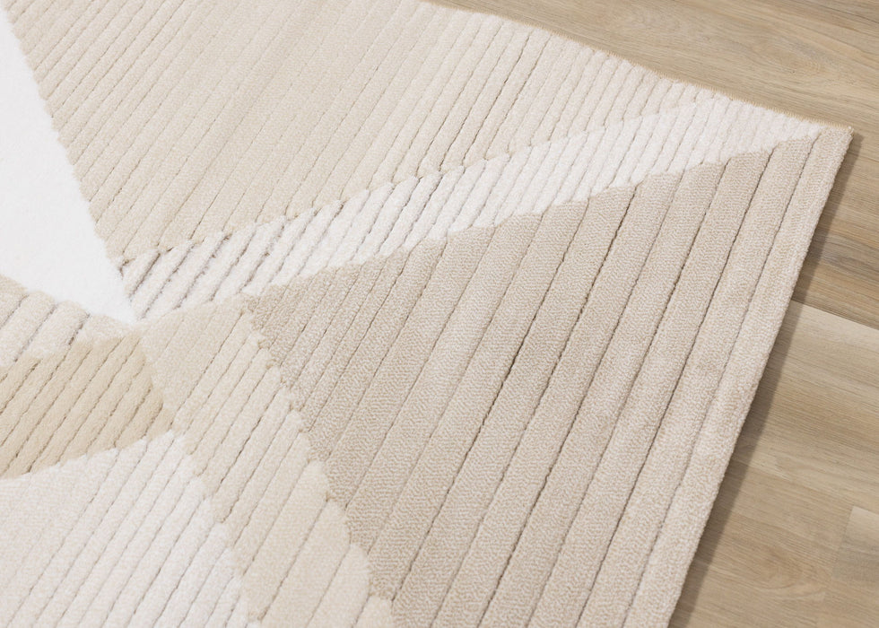 7' X 10' Geometric Area Rug (661285) - Beige / Cream
