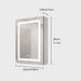 Silver Giga 20x28" wall-mounted medicine cabinet with LED mirror, anti-fog, dimmable lights, single door, touch switch, storage shelves