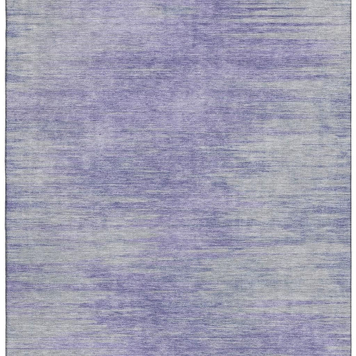 9' X 12' Abstract Washable Area Rug With UV Protection - Plum / Ivory