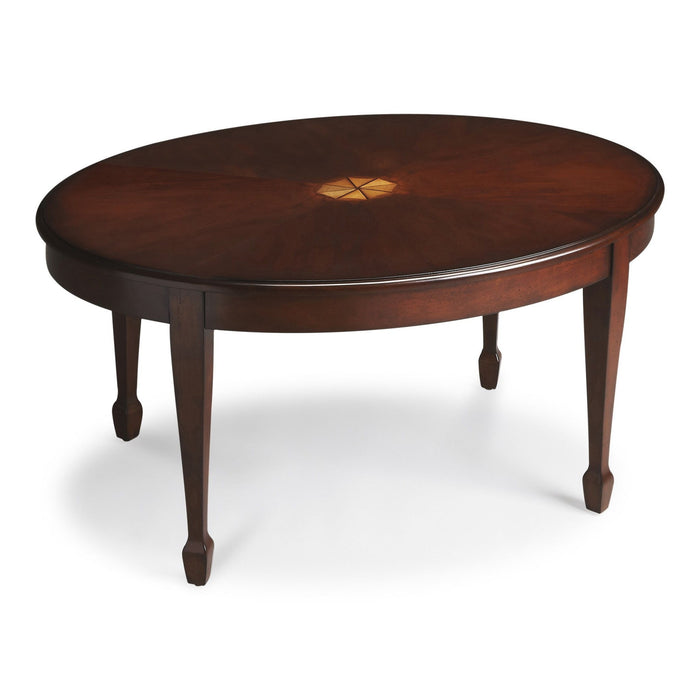 Oval Coffee Table - Dark Brown And Brown