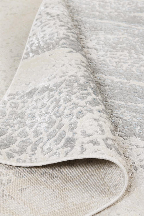 13' X 20' Abstract Area Rug - Gray Blue And Ivory