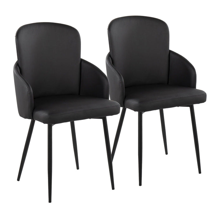 Dahlia - Contemporary Dining Chair (Set of 2) - Black Metal