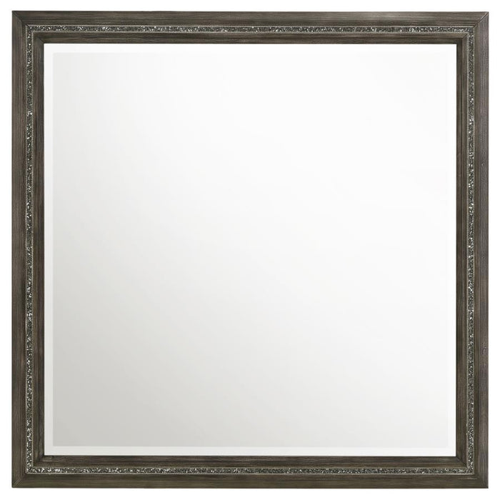 Janine - Square Dresser Mirror - Gray
