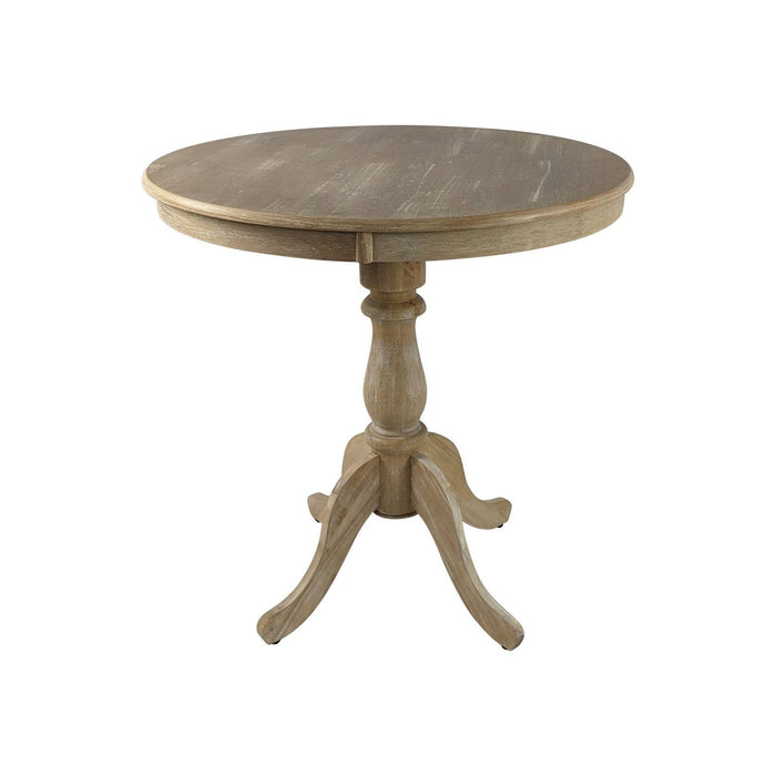 Solid Wood Rounded Bar Table - Natural
